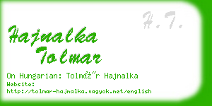 hajnalka tolmar business card